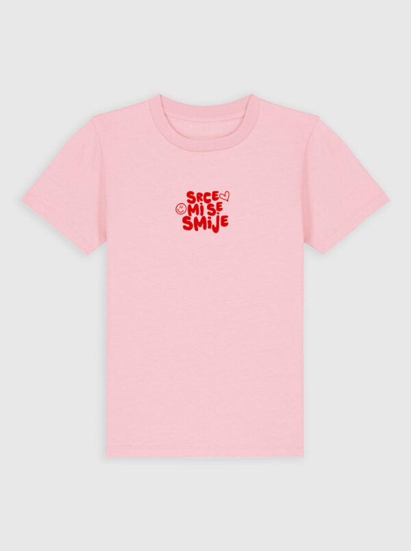 KIDS - Srce mi se Smije 3D PUFF PINK T-SHIRT